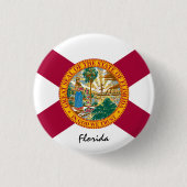Florida Flag & Florida State USA/sport Ronde Button 3,2 Cm (Voorkant)