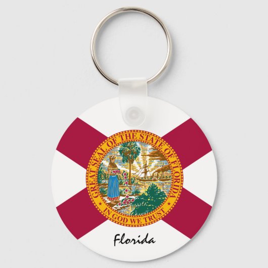 Florida Flag & Florida State USA/sport Sleutelhanger (Achterkant)
