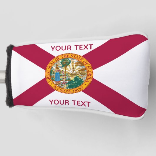 Florida Flag gepersonaliseerde putter Golfheadcover (Voorkant)