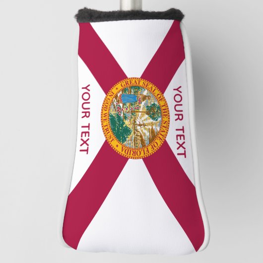 Florida Flag gepersonaliseerde putter Golfheadcover (Draai 90)