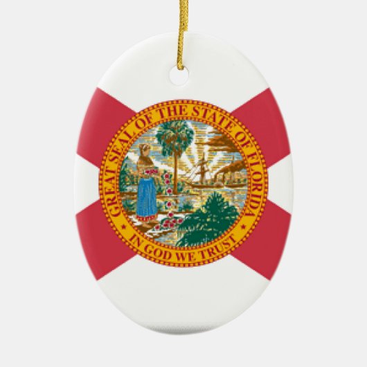 Florida Flag Keramisch Ornament (Voorkant)
