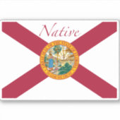 Florida Flag Native Sticker (Voorkant)