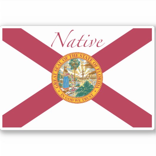Florida Flag Native Sticker (Voorkant)