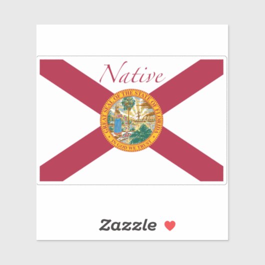 Florida Flag Native Sticker (Vel)