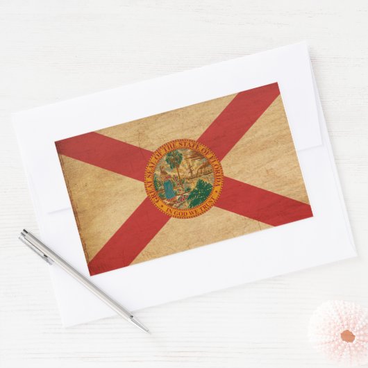 Florida Flag Rechthoekige Sticker (Envelop)