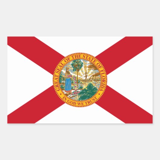 Florida Flag Rechthoekige Sticker (Voorkant)