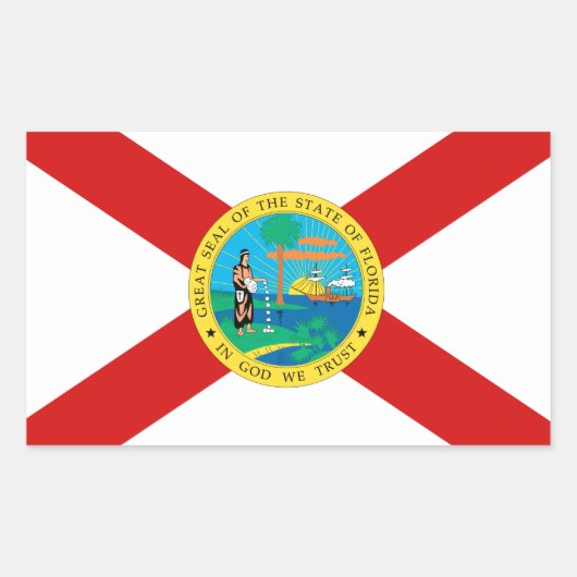 Florida Flag Rechthoekige Sticker (Voorkant)
