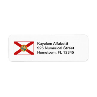 Florida Flag Return Adres Label