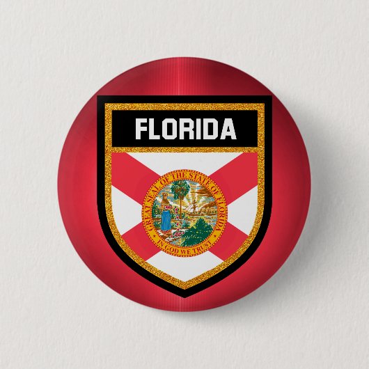 Florida Flag Ronde Button 5,7 Cm (Voorkant)