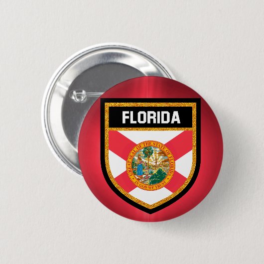 Florida Flag Ronde Button 5,7 Cm (Voorkant /achterkant)