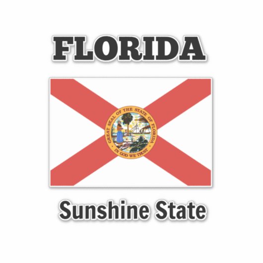 Florida Flag Sticker (Voorkant)