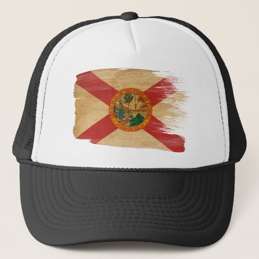 Florida Flag Trucker Hat Trucker Pet (Voorkant)