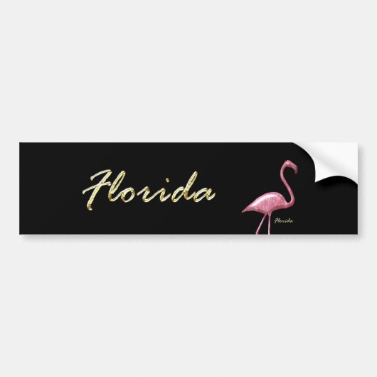 Florida Flamingo Bumpersticker (Voorkant)