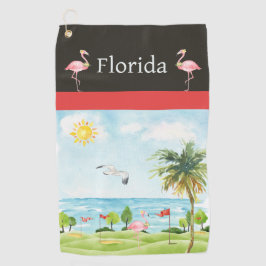 Florida Flamingo Golf Towel Golfhanddoek