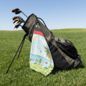 Florida Flamingo Golf Towel Golfhanddoek (Groen)