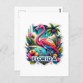 Florida, Flamingo, Postcrossing Briefkaart