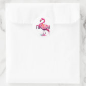 Florida, Flamingo, Ronde Sticker (Tas)