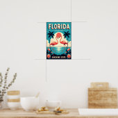  Florida Flamingo Travel Poster (Keuken)