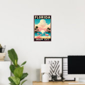  Florida Flamingo Travel Poster (Thuiskantoor)