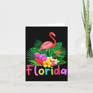 Florida Flamingo Tropical Plant Summer Vacation Kaart