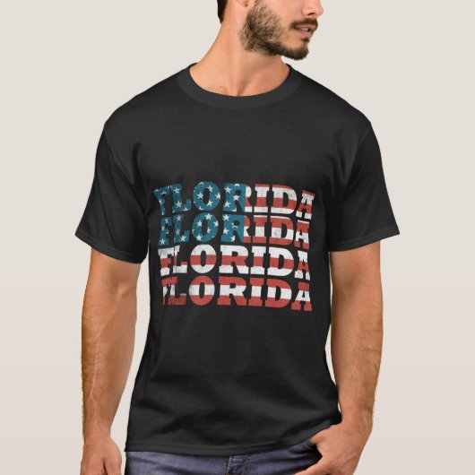 Florida Florida Amerikaanse vlag T-shirt (Voorkant)