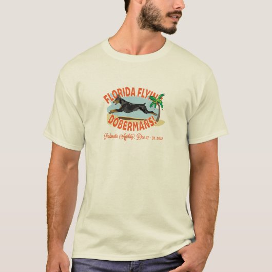Florida Flying Dobermans Black T-shirt (Voorkant)