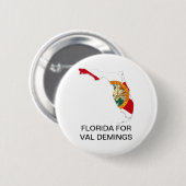 FLORIDA for VAL DEMINGS SENATE 2022 Button (Voorkant /achterkant)
