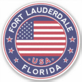 Florida, Fort Lauderdale Sticker (Voorkant)