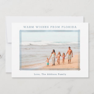 FLORIDA FOTO CHRISTMAS CARD Beach Family Afbeeldin Feestdagenkaart