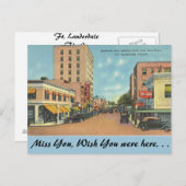 Florida, Ft. Lauderdale, Andrews Ave. Briefkaart (Voorkant / Achterkant)