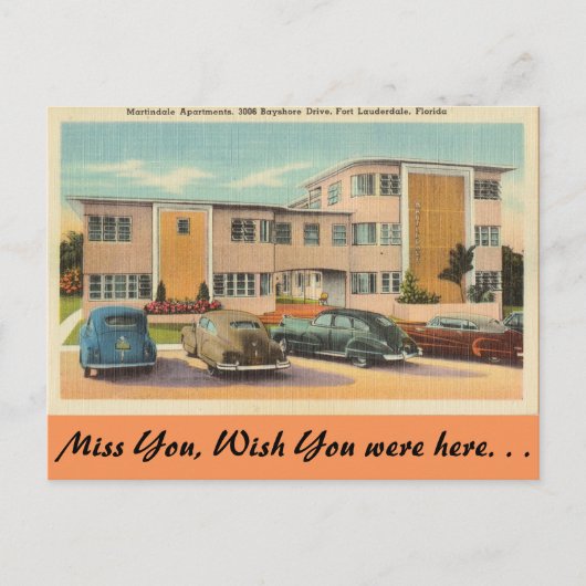 Florida, Ft. Lauderdale, Martindale, departementen Briefkaart (Voorkant)