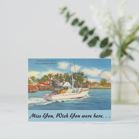 Florida, Ft. Lauderdale, New River Briefkaart (Staand voorkant)