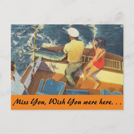 Florida, Ft. Lauderdale, Sailfish Briefkaart (Voorkant)