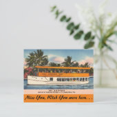 Florida, Ft. Lauderdale, Tour Boat Briefkaart (Staand voorkant)