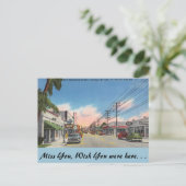 Florida, Ft. Pierce, Oranje Avenue Briefkaart (Staand voorkant)