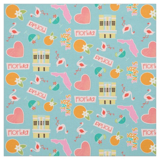 Florida Fun Pattern Stof (Swatch)