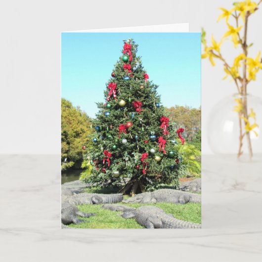 Florida Gator-kerstKaart Kaart (Gele Bloem)