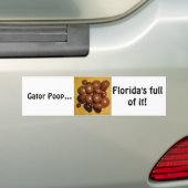 Florida Gator Poop Bumpersticker (Op auto)