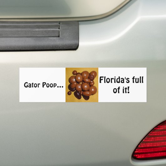 Florida Gator Poop Bumpersticker (Op auto)