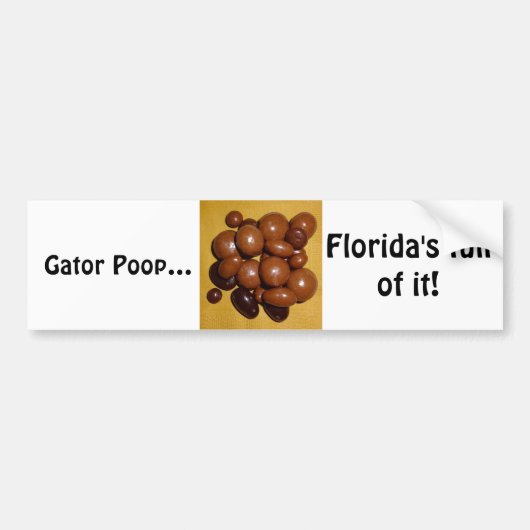 Florida Gator Poop Bumpersticker (Voorkant)
