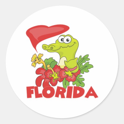 Florida Gator Ronde Sticker (Voorkant)