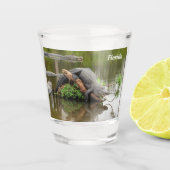 Florida Gator Shot Glass - Eenvoudig aan te passen Shot Glas (Voorkant)