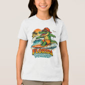 Florida Gator Surfing – Alligator Wave Rider Tri-Blend Shirt (Voorkant)
