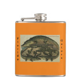 Florida Gators Flask. Vinyl verpakt Heupfles (Voorkant)