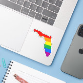 Florida Gay Pride Sticker (Laptop met iPhone)