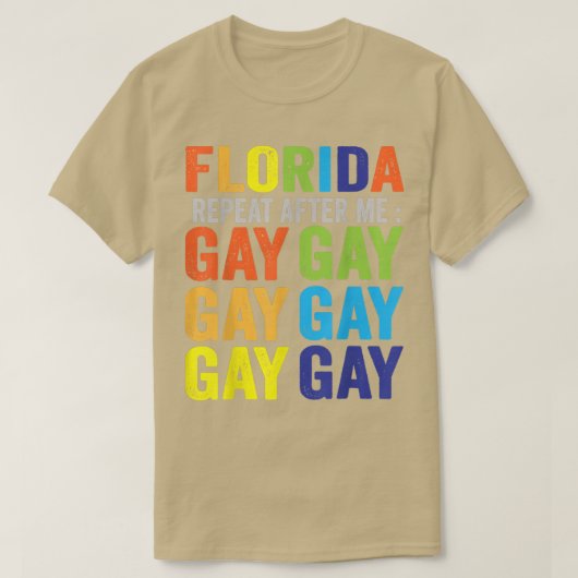 Florida Gay Zeg tegen Gay zeggen dat het een grens T-shirt (Design voorkant)