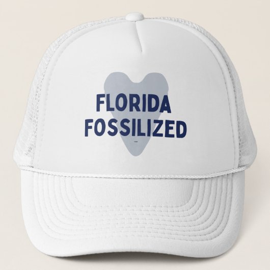 Florida Gefossiliseerde Meg Tand Hoed Trucker Pet (Voorkant)