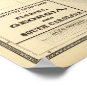 Florida, Georgia en South Carolina 2 Poster (Hoek)