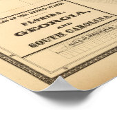 Florida, Georgia en South Carolina Poster (Hoek)