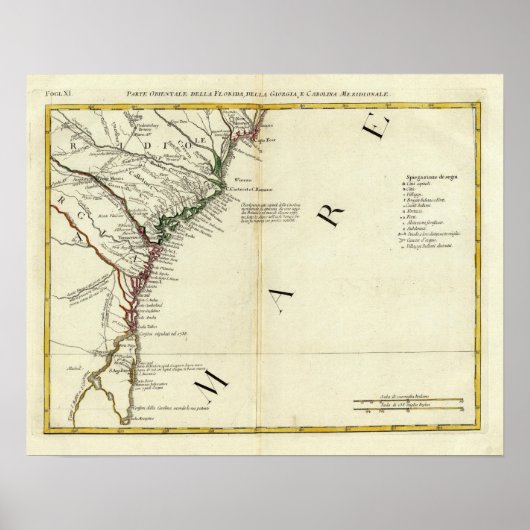 Florida, Georgia, South Carolina Poster (Voorkant)